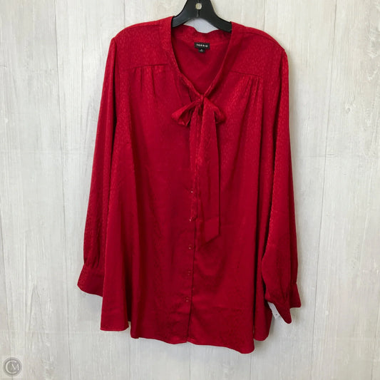 Top Long Sleeve By Torrid In Red, Size: 4x