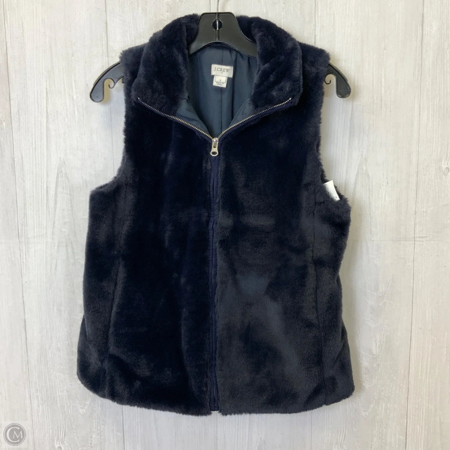 Vest Faux Fur & Sherpa By J. Crew In Navy, Size: S