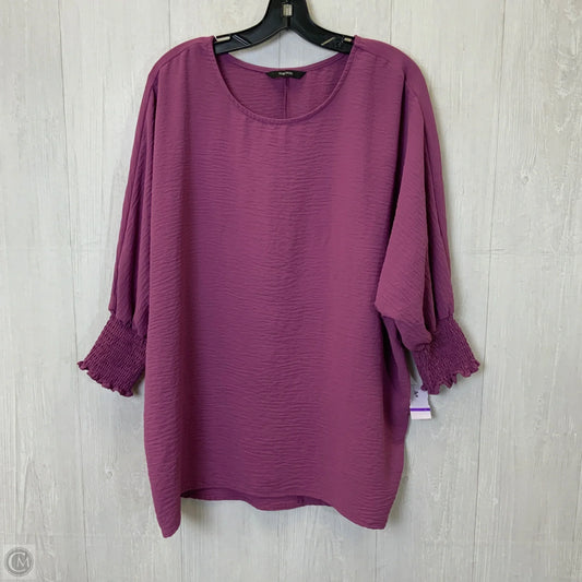Top Short Sleeve By Clothes Mentor In Purple, Size: Xl