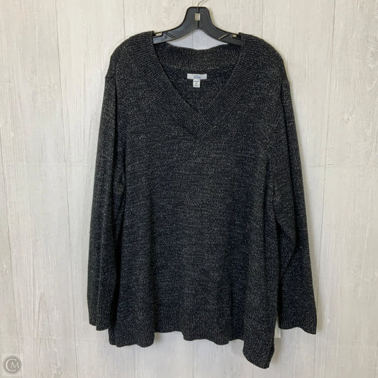 Sweater By Croft And Barrow In Black & White, Size: 3x
