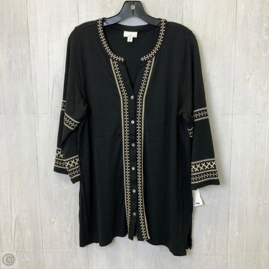 Top 3/4 Sleeve By J. Jill In Black, Size: M