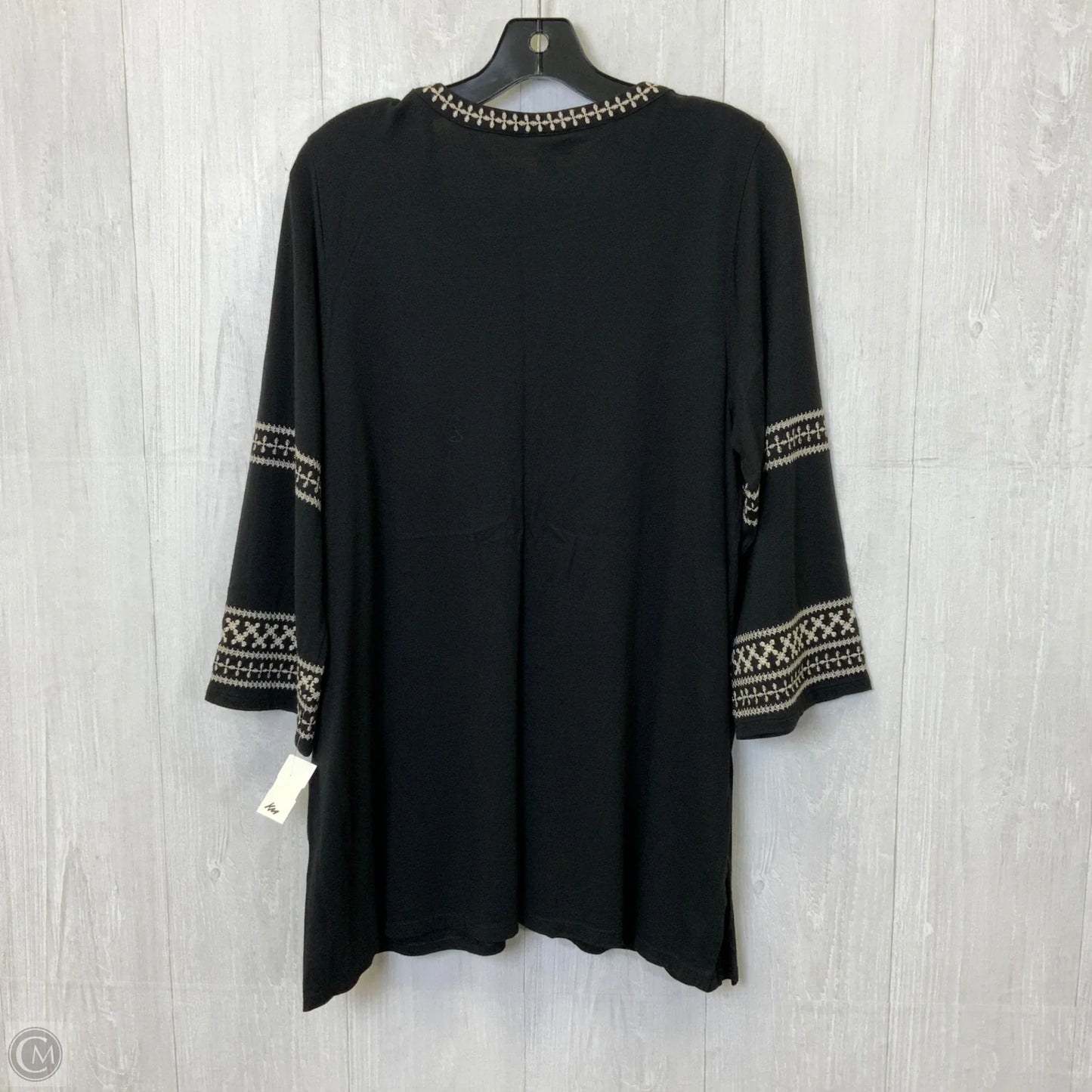 Top 3/4 Sleeve By J. Jill In Black, Size: M
