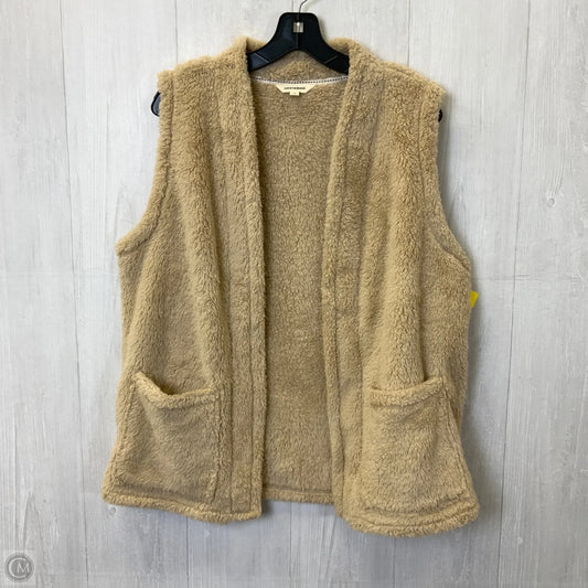 Vest Faux Fur & Sherpa By Lucky Brand In Tan, Size: M
