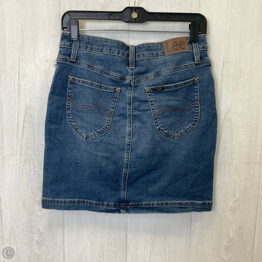 Skirt Mini & Short By Lee In Blue Denim, Size: 6