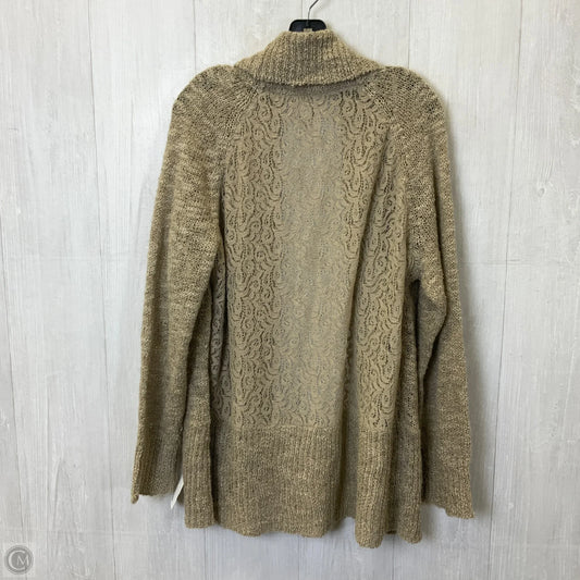 Sweater Cardigan By Chicos In Tan, Size: Xl