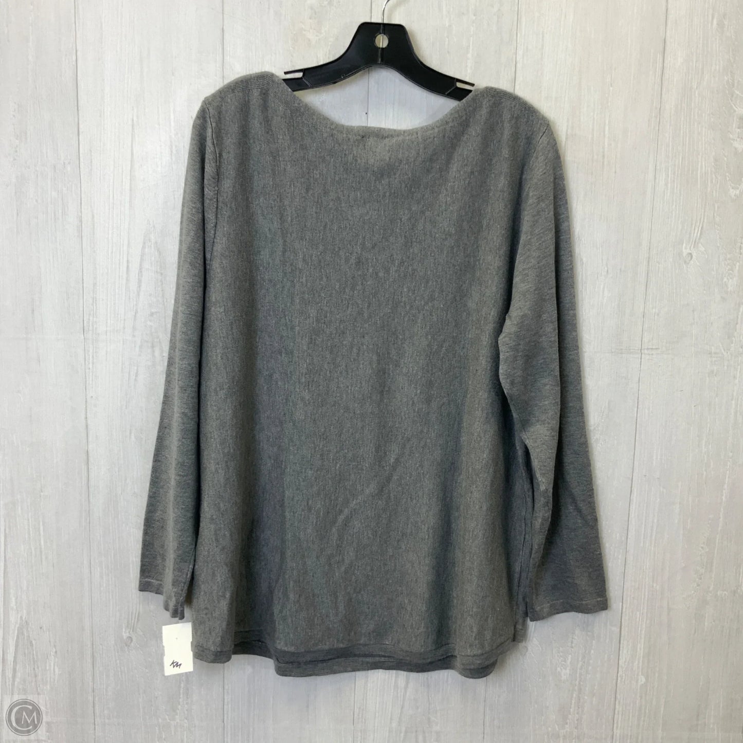 Top Long Sleeve Basic By Chicos In Grey, Size: Xl