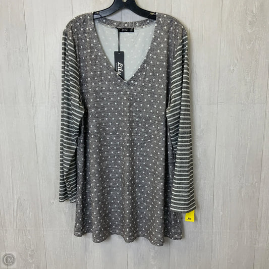 Tunic Long Sleeve By Clothes Mentor In Polkadot Pattern, Size: 2x