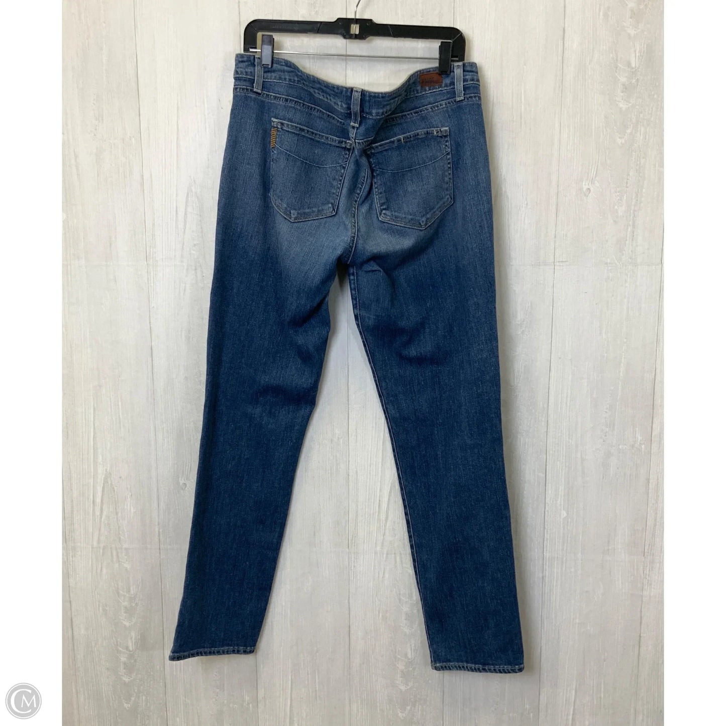 Jeans Straight By Paige In Blue Denim, Size: 12