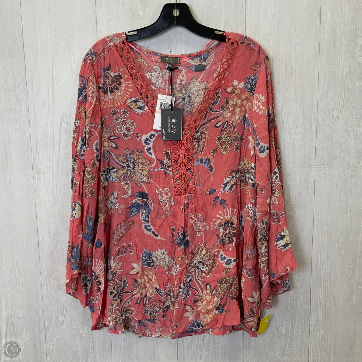 Blouse Long Sleeve By Clothes Mentor In Paisley Print, Size: 2x