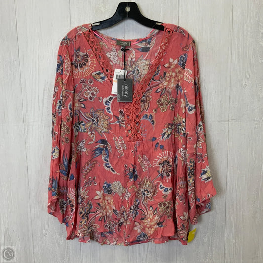 Blouse Long Sleeve By Clothes Mentor In Paisley Print, Size: 2x