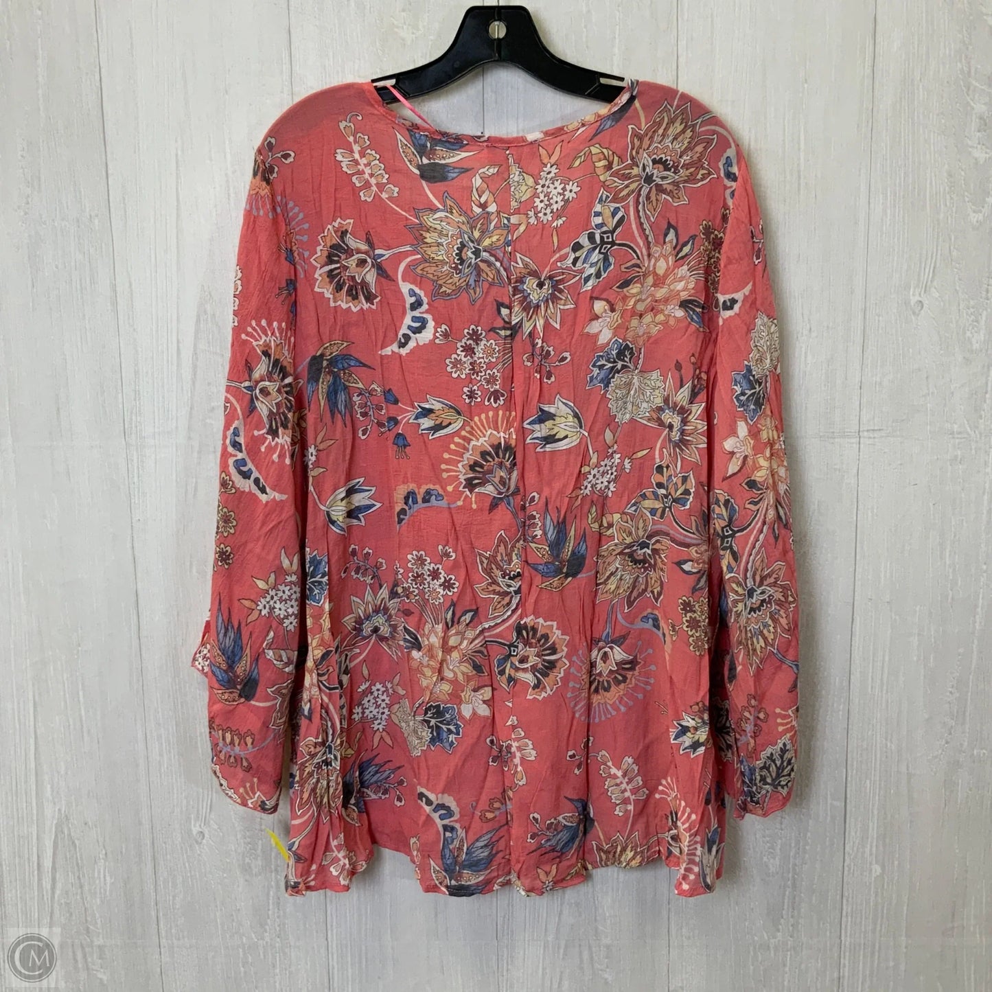 Blouse Long Sleeve By Clothes Mentor In Paisley Print, Size: 2x