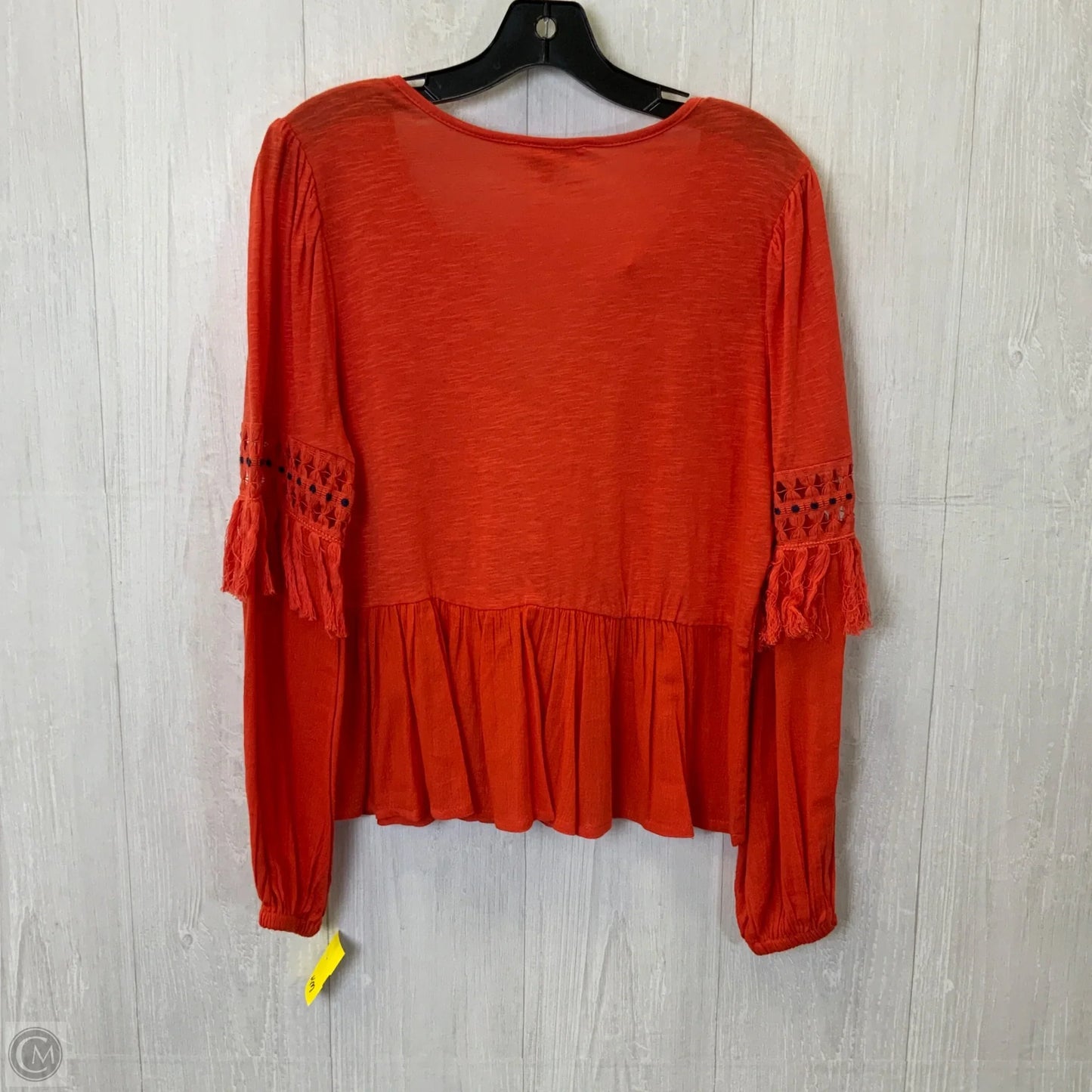 Top Long Sleeve By Lucky Brand In Orange, Size: Xs