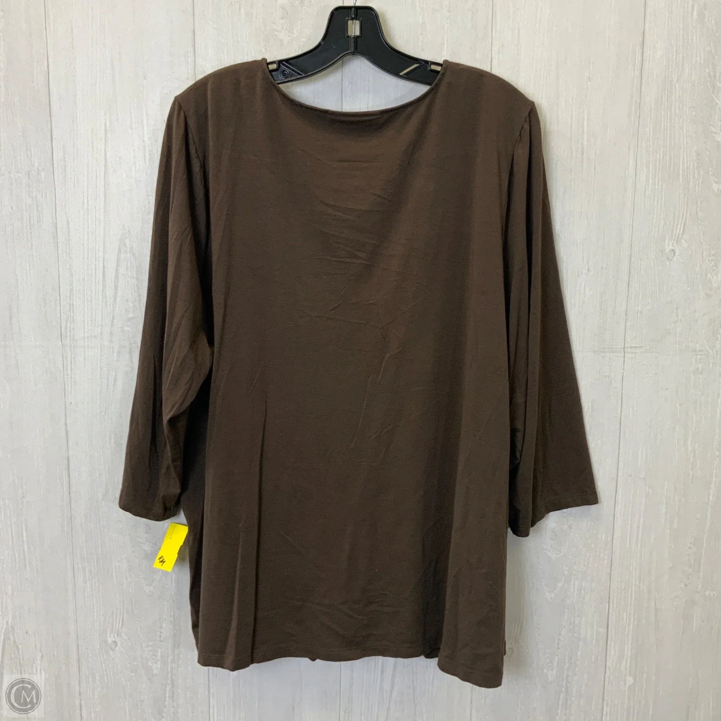 Top Long Sleeve By Lane Bryant In Brown, Size: 3x