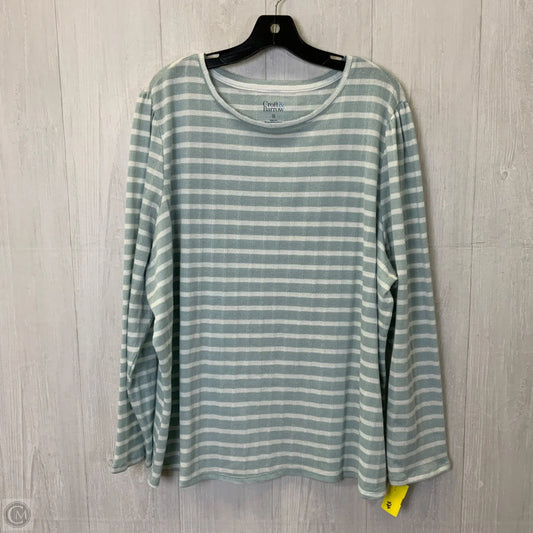 Top Long Sleeve By Croft And Barrow In Striped Pattern, Size: 3x