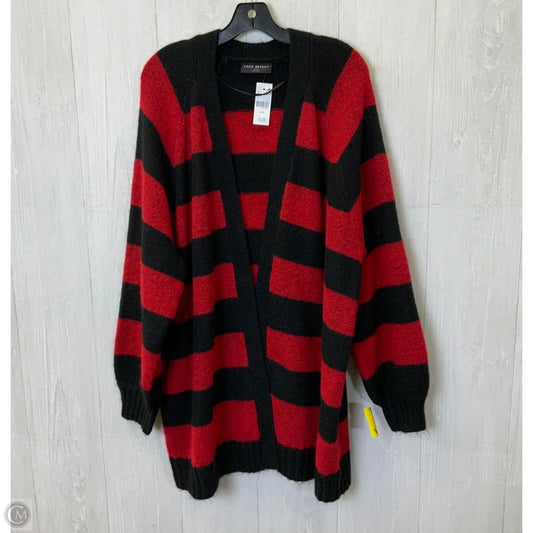 Cardigan By Lane Bryant In Black & Red, Size: 3x