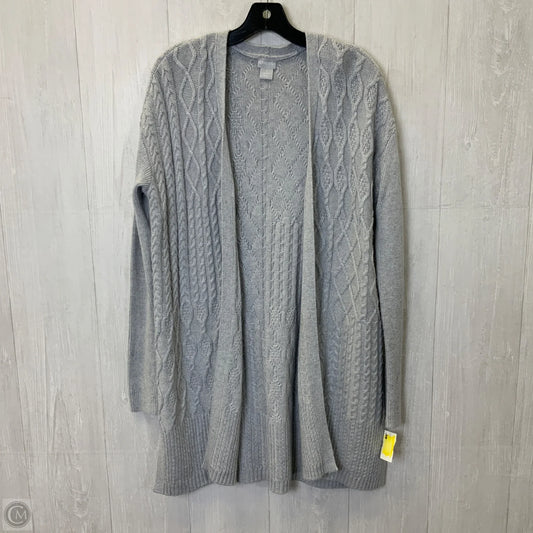 Sweater Cardigan By Chicos In Grey, Size: M