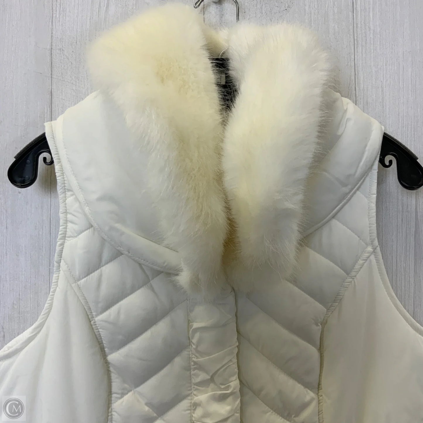 Vest Puffer & Quilted By White House Black Market In Cream, Size: M