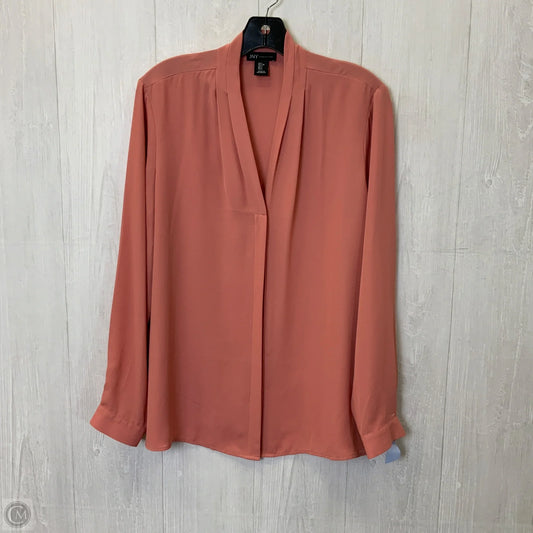 Blouse Long Sleeve By Jones New York In Mauve, Size: L