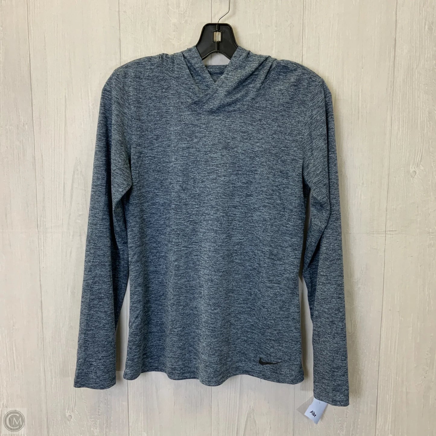 Athletic Top Long Sleeve Hoodie By Nike Apparel In Navy, Size: S