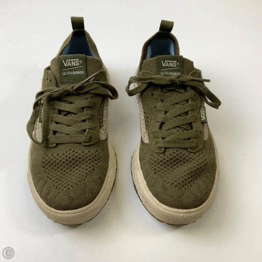 Shoes Sneakers By Vans In Cream & Green, Size: 7.5