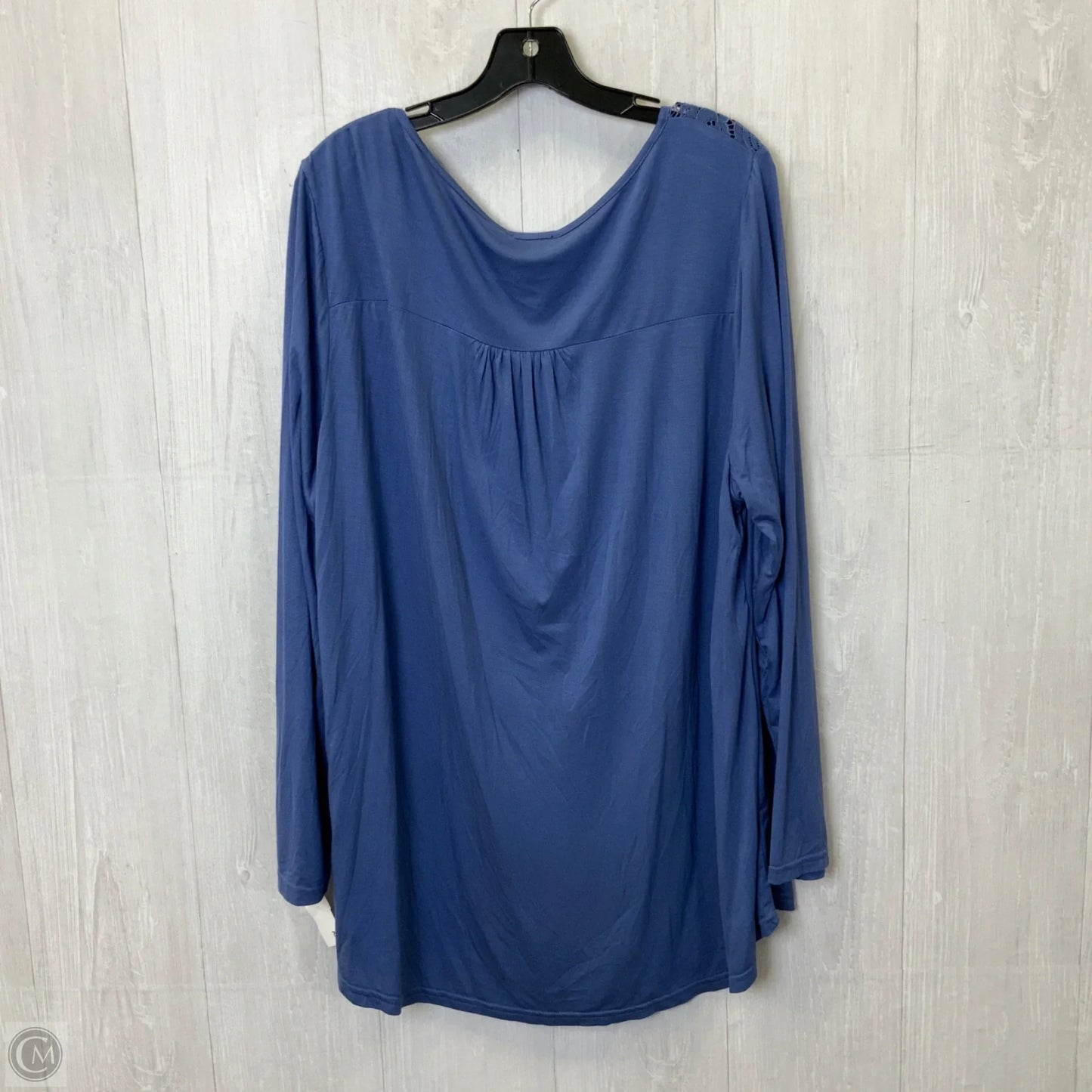 Top Long Sleeve By Clothes Mentor In Blue, Size: 3x