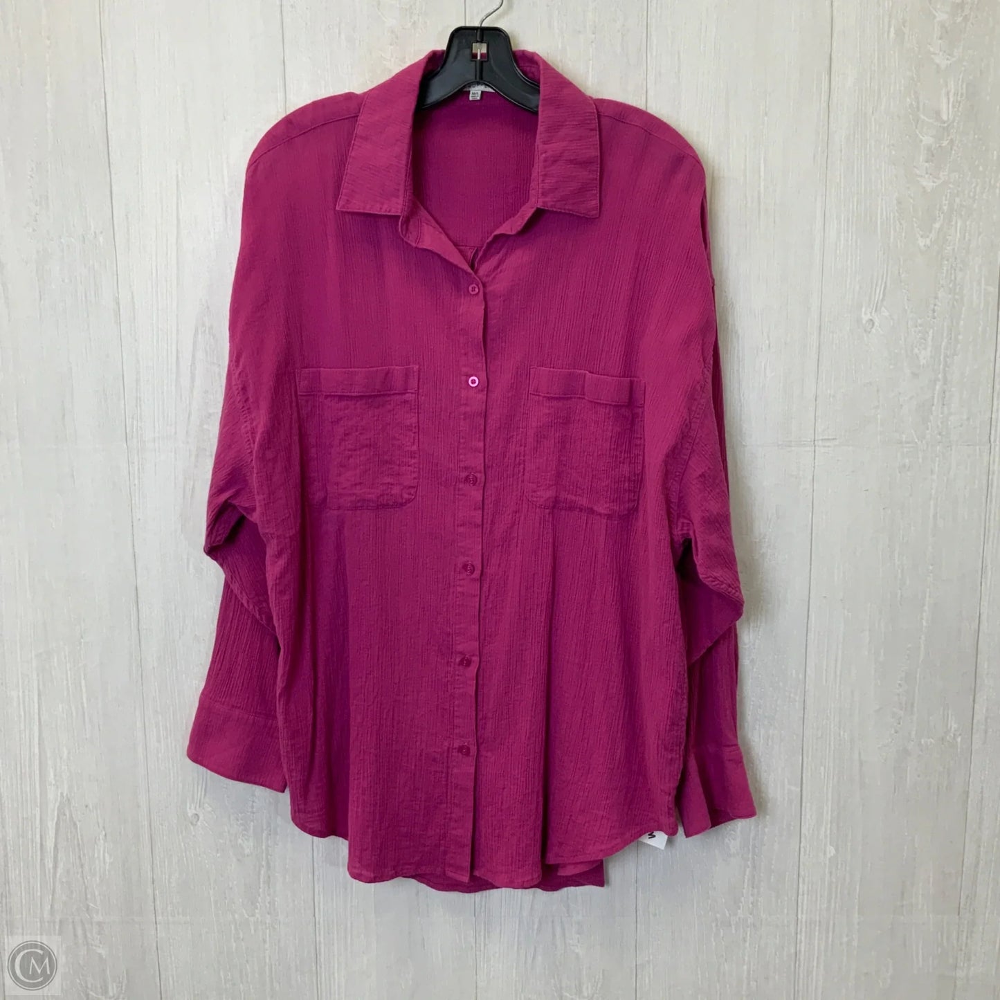 Blouse Long Sleeve By Z Supply In Purple, Size: M