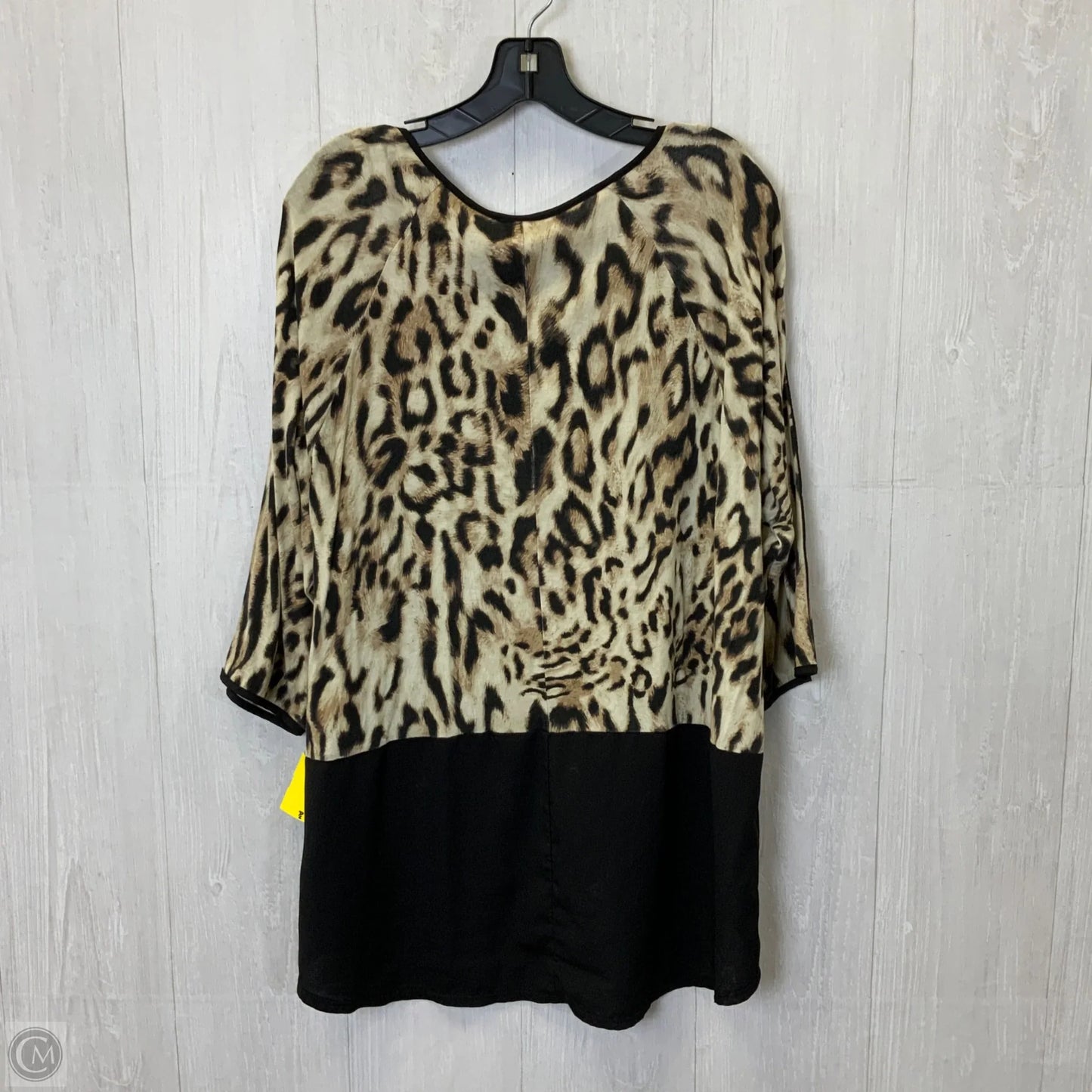 Top 3/4 Sleeve By Chicos In Animal Print, Size: Xl