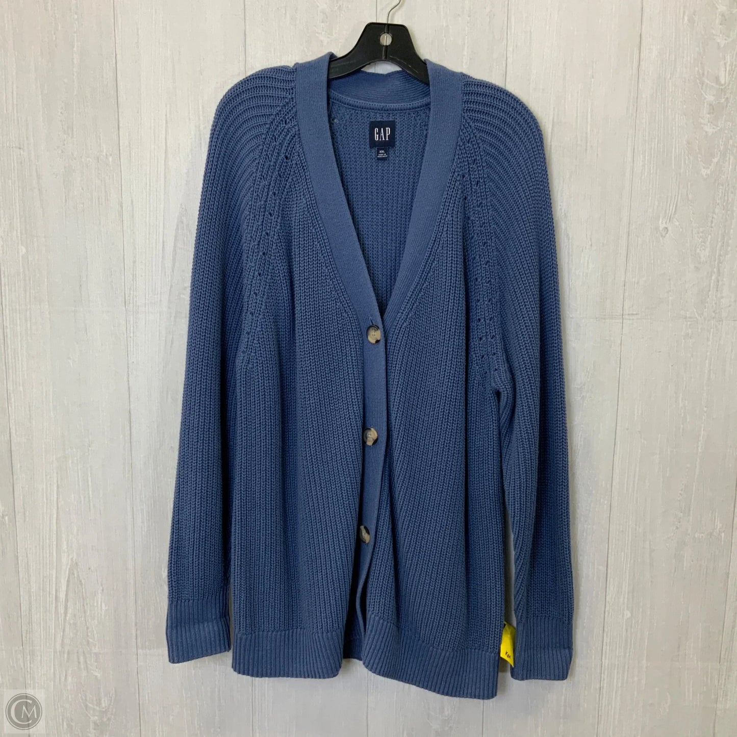 Sweater Cardigan By Gap In Blue, Size: Xxl