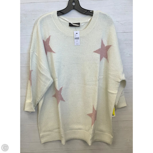 Sweater By Lane Bryant In White, Size: 3x