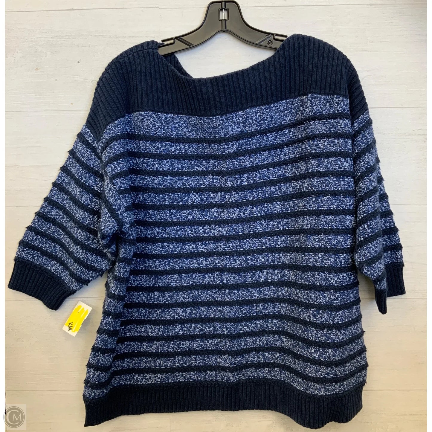 Sweater Short Sleeve By Lands End In Navy, Size: 1x