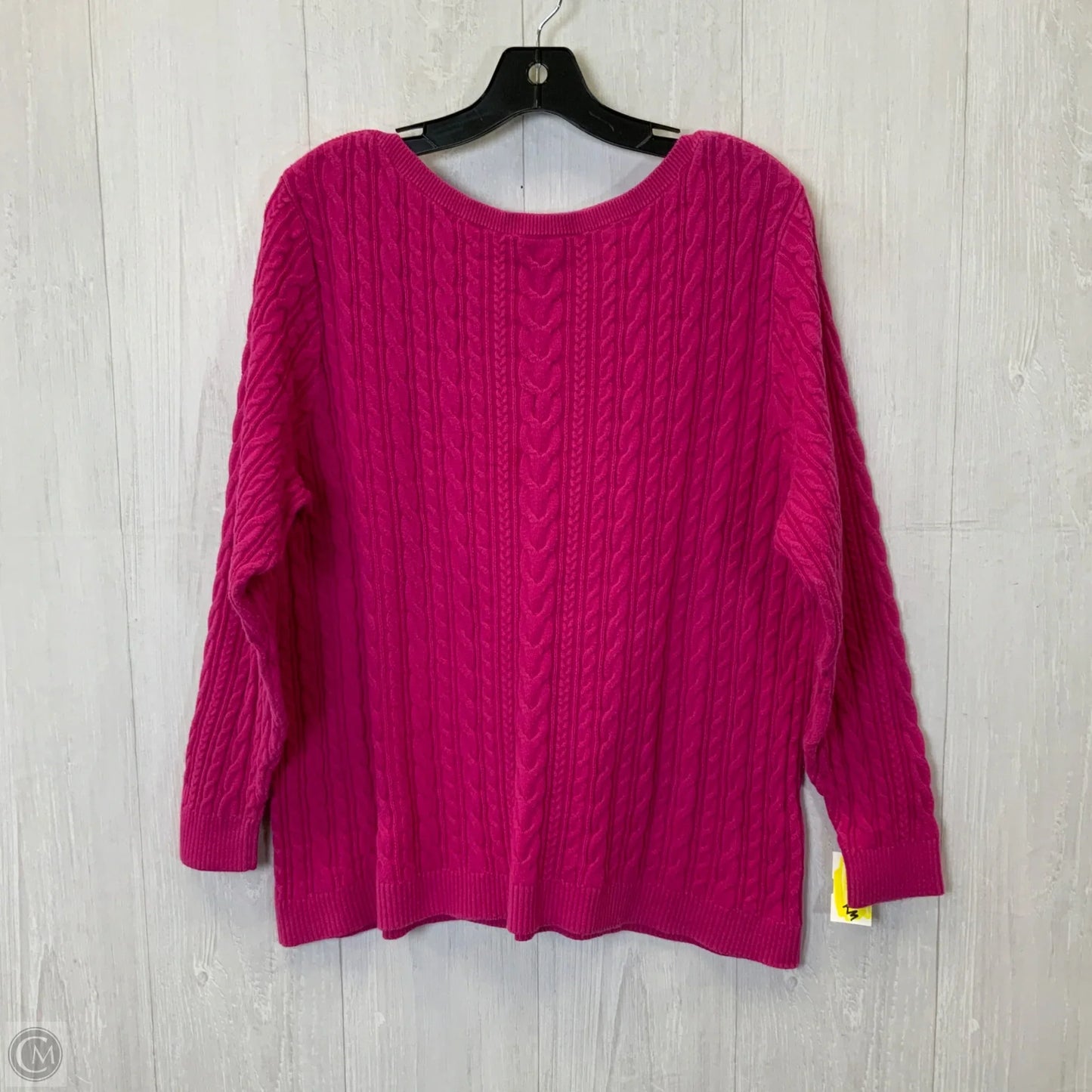 Sweater By Lands End In Pink, Size: 2x