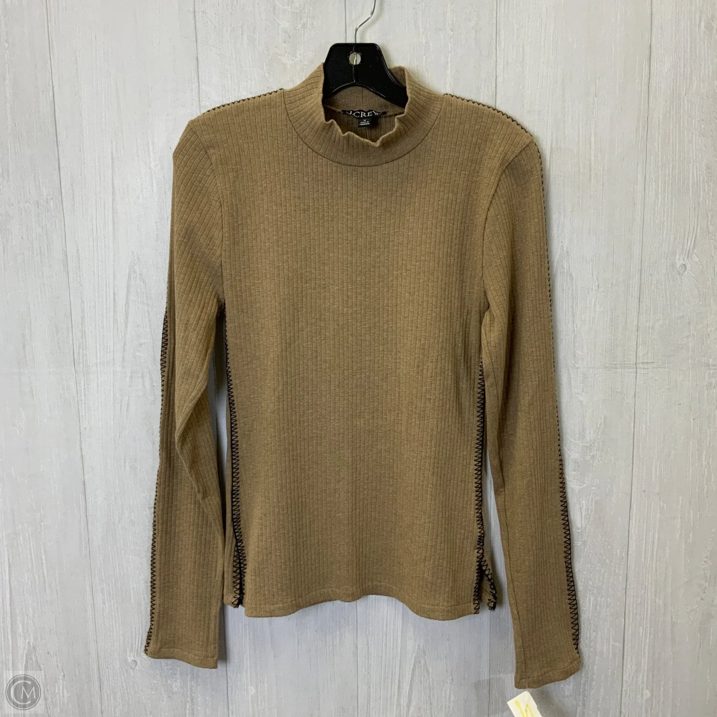Top Long Sleeve Basic By J. Crew In Tan, Size: M