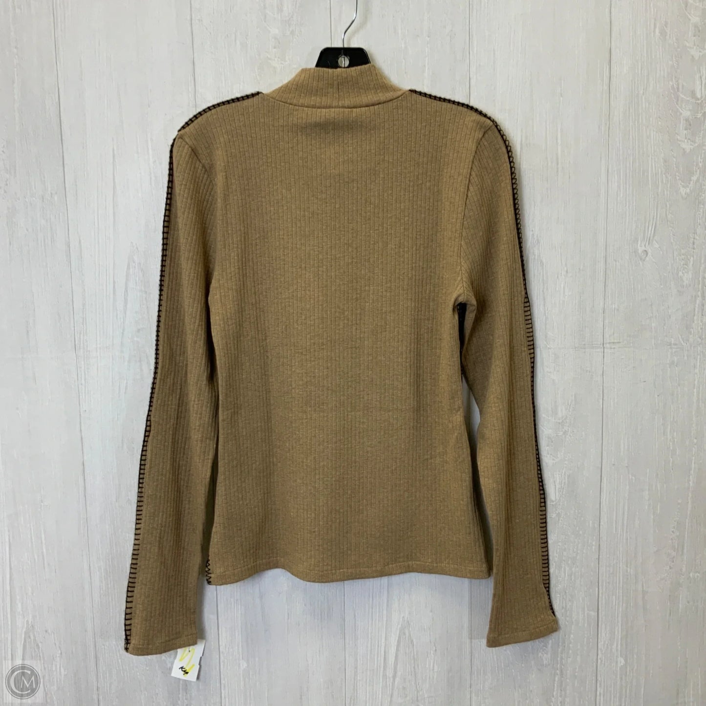 Top Long Sleeve Basic By J. Crew In Tan, Size: M