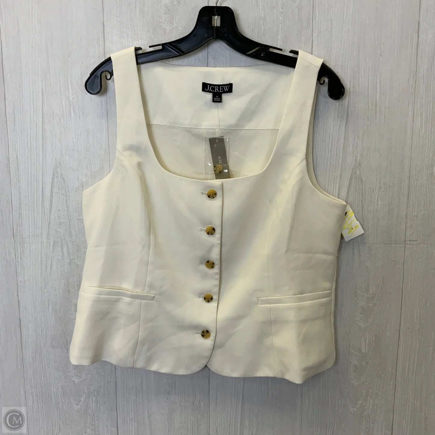 Vest Other By J. Crew In Cream, Size: L
