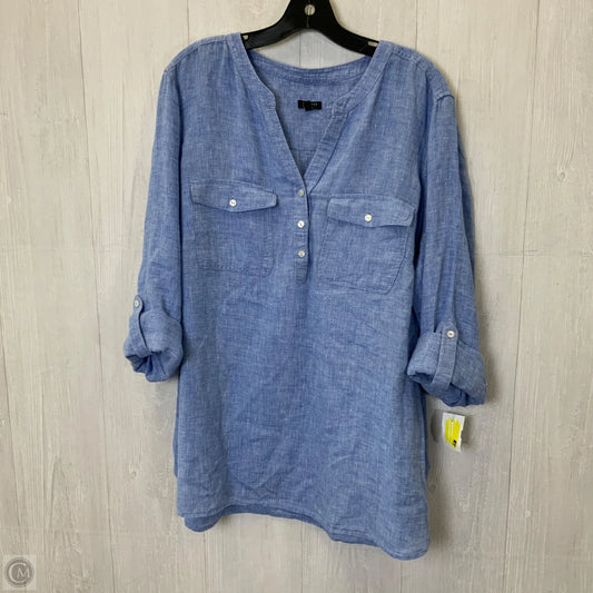 Top Long Sleeve By Talbots In Blue, Size: 2x