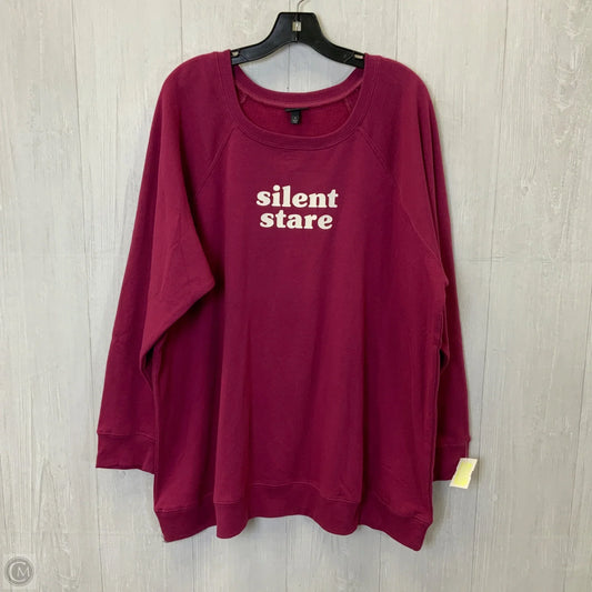 Sweatshirt Crewneck By Torrid In Purple, Size: 2x