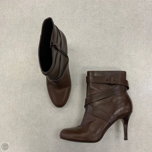 Boots Ankle Heels By Cole-haan In Brown, Size: 7.5
