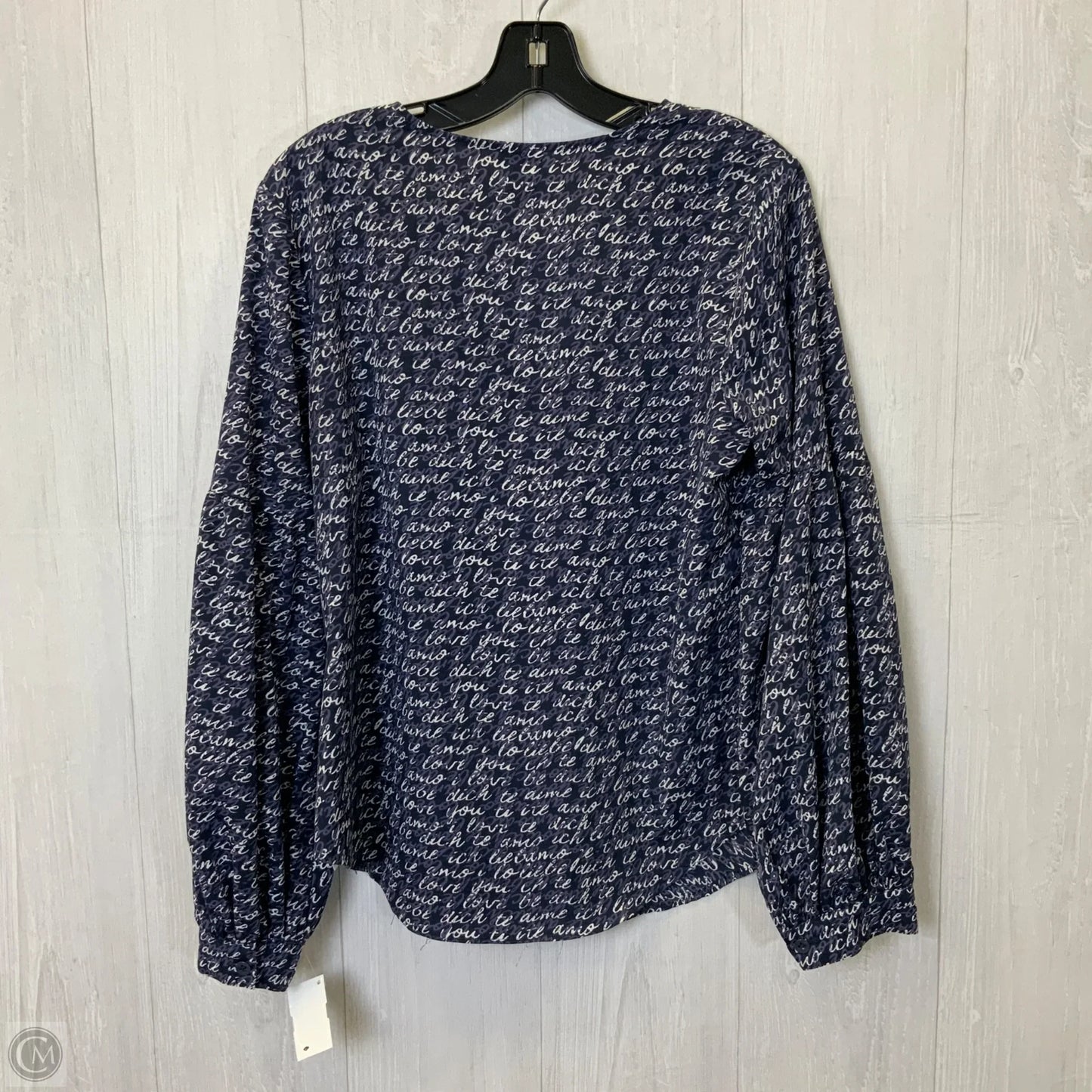 Top Long Sleeve By Cabi In Blue, Size: M