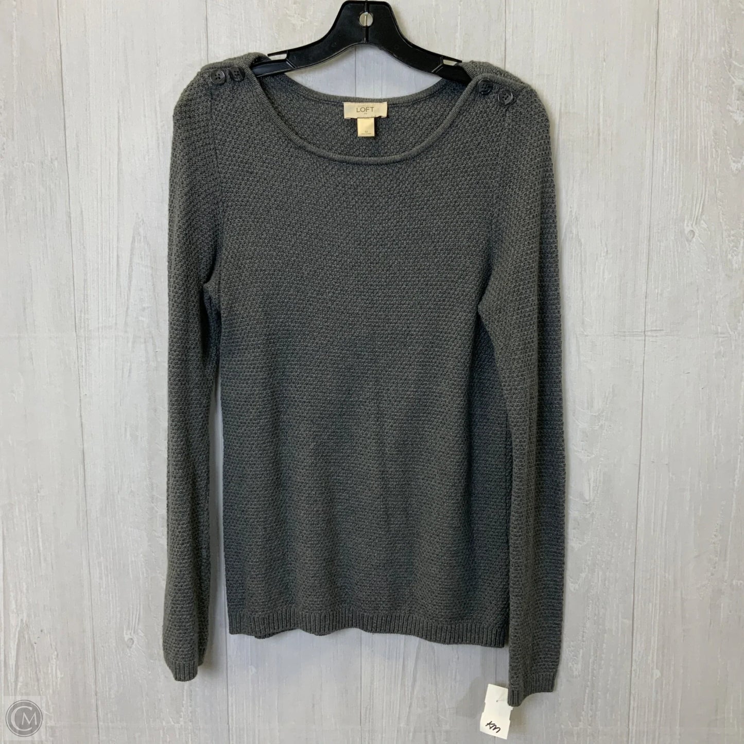 Top Long Sleeve By Loft In Grey, Size: M