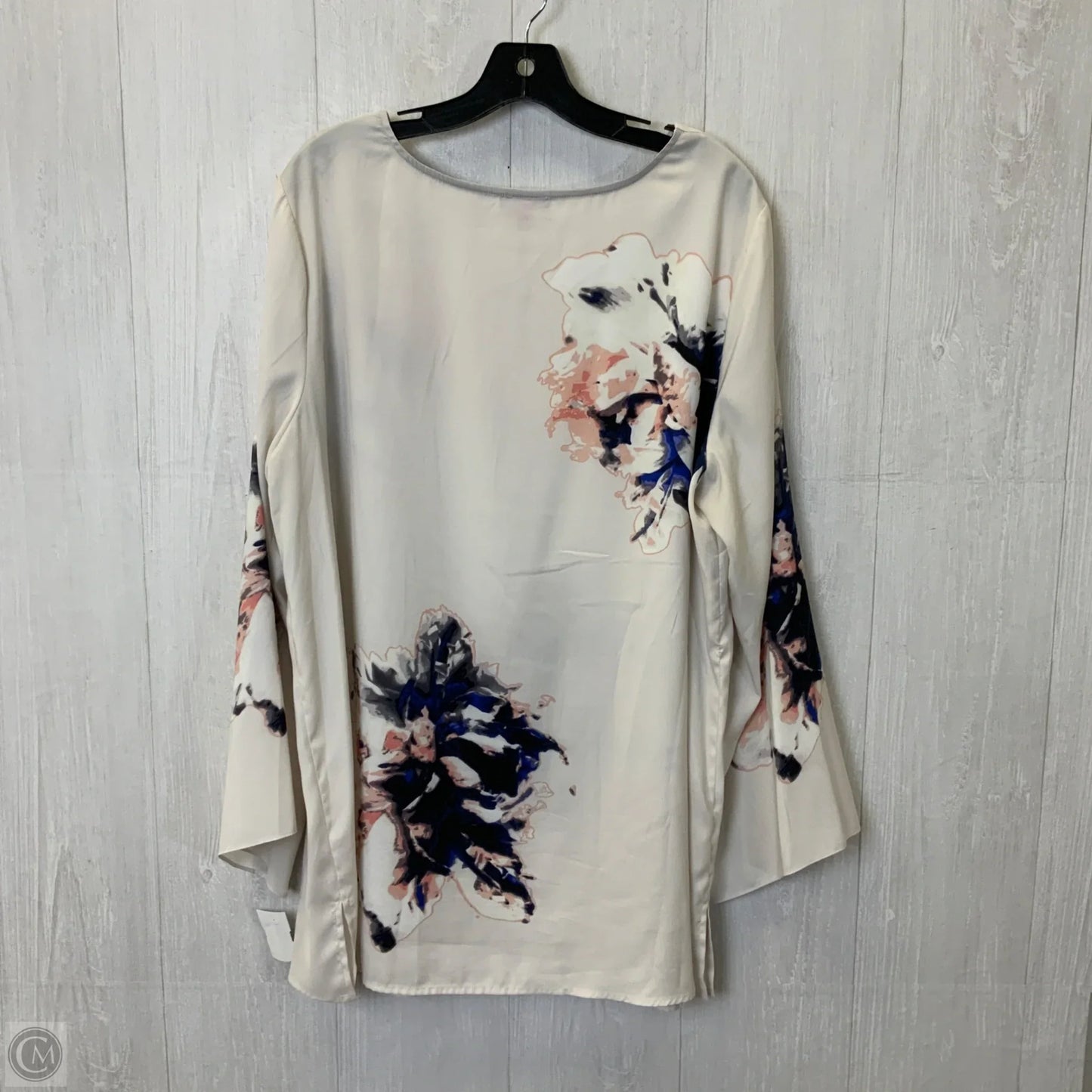 Blouse Long Sleeve By Vince Camuto In White, Size: 2x