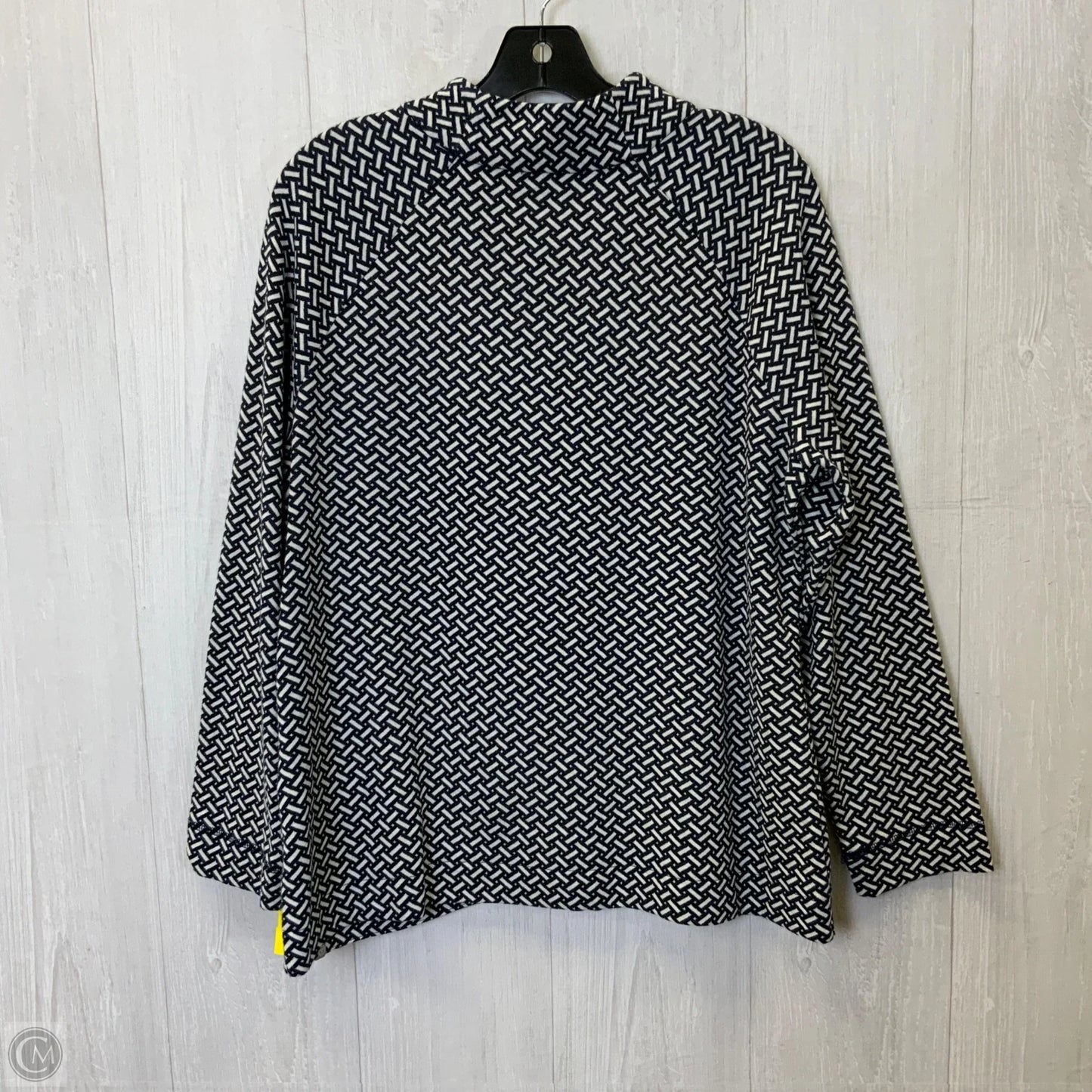 Top Long Sleeve By Talbots In Blue & White, Size: Lp