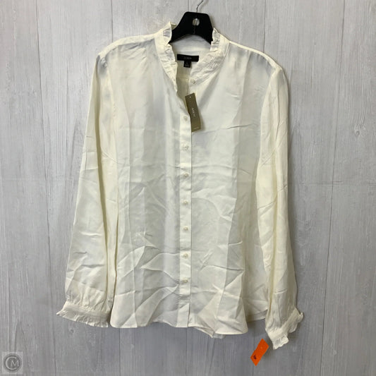 Top Long Sleeve By J. Crew In Cream, Size: L