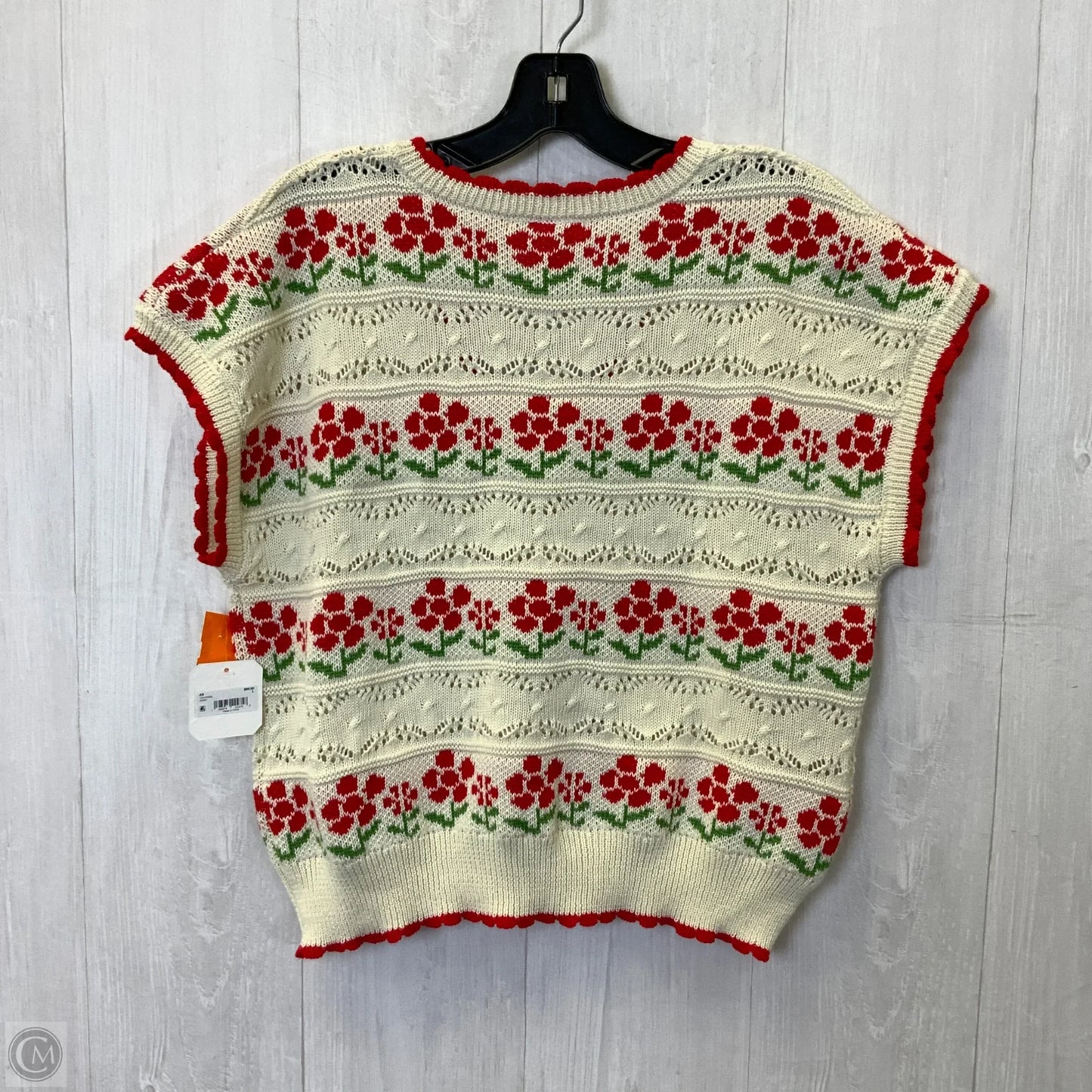 Sweater Short Sleeve By Altard State In Cream, Size: L