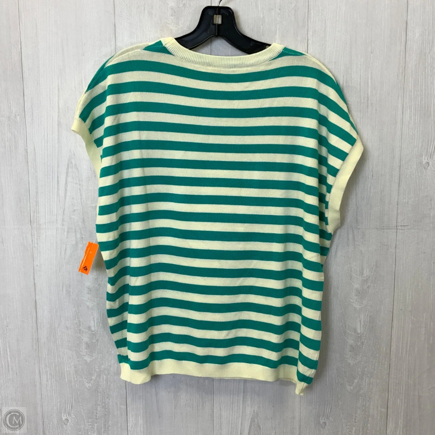 Top Short Sleeve By Bibi In Striped Pattern, Size: Xl