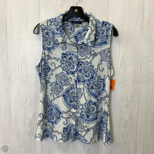 Top Sleeveless By Tommy Hilfiger In Blue, Size: L