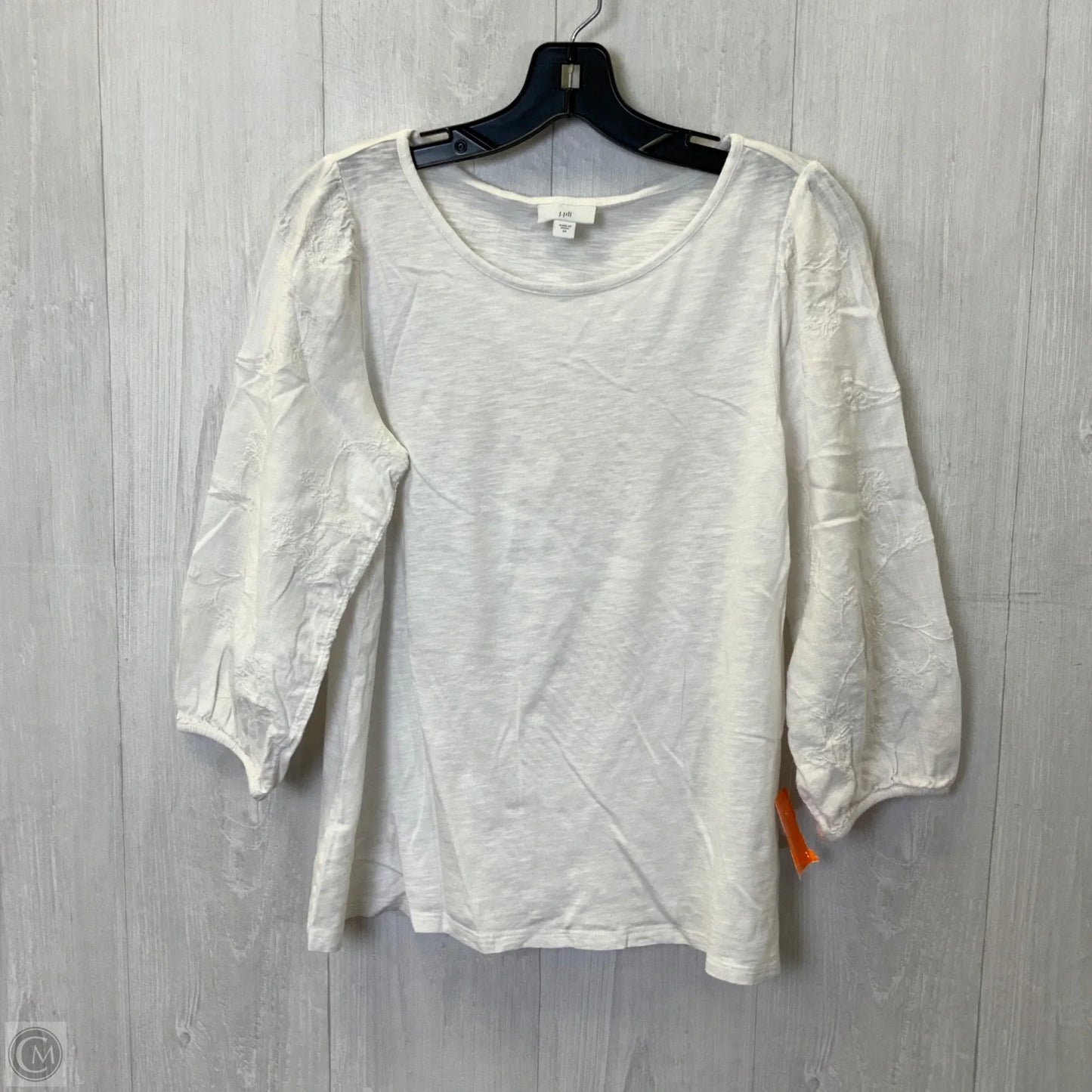 Top Long Sleeve By J. Jill In White, Size: M