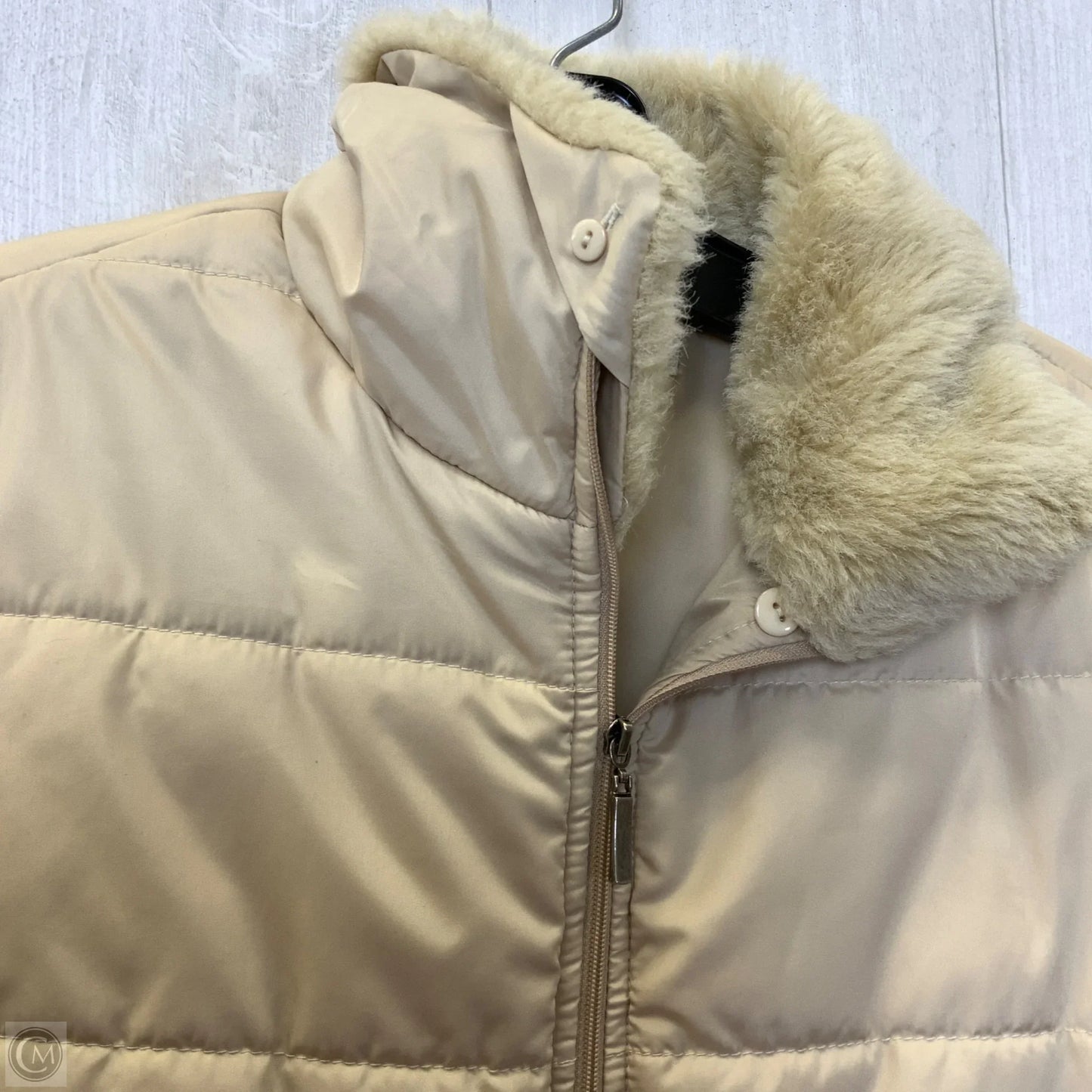 Jacket Puffer & Quilted By Coldwater Creek In Beige, Size: S