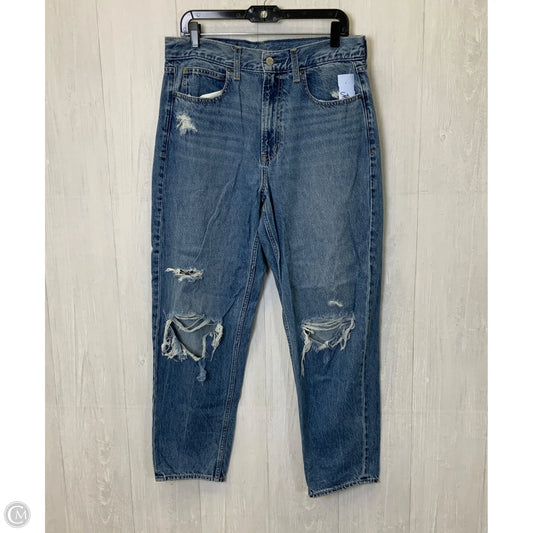 Jeans Wide Leg By Gap In Blue Denim, Size: 10