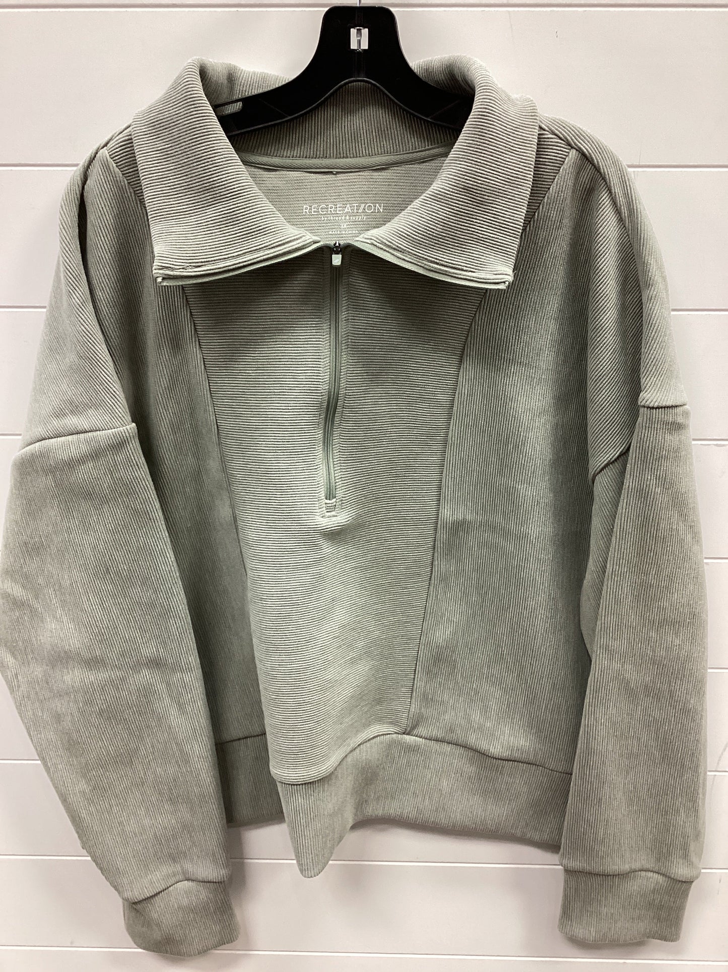 Sweatshirt Collar By Thread And Supply In Green, Size:3X