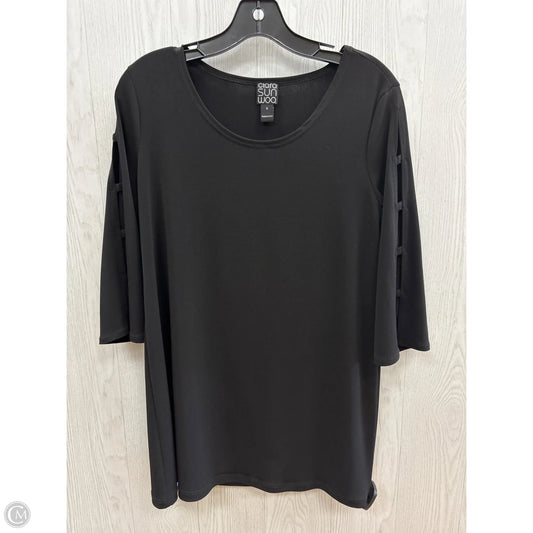 Top 3/4 Sleeve By Clara Sun Woo In Black, Size: S